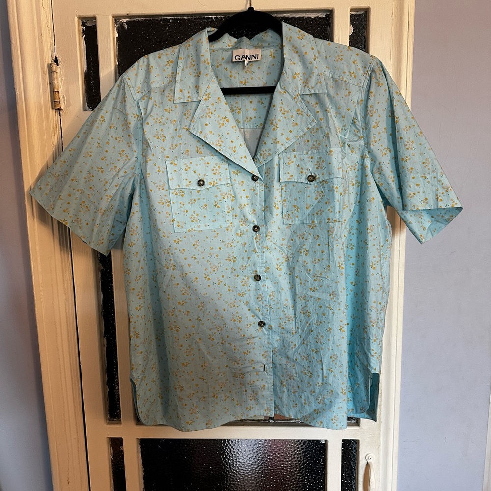 Ganni Floral Button Down